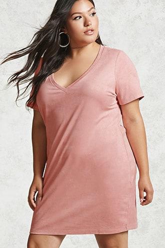 Forever21 Plus Size Faux Suede Mini Dress