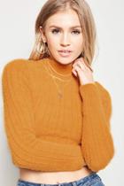 Forever21 Fuzzy Ribbed Knit Sweater