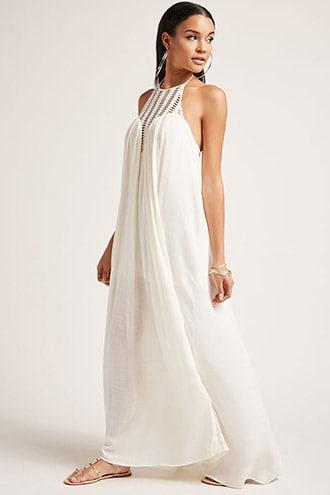 Forever21 Crochet Halter Maxi Dress