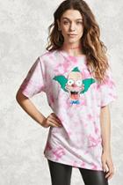 Forever21 Krusty Graphic Tie Dye Tee