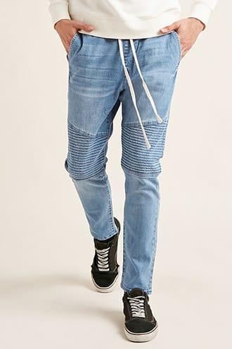 Forever21 Denim Moto Joggers