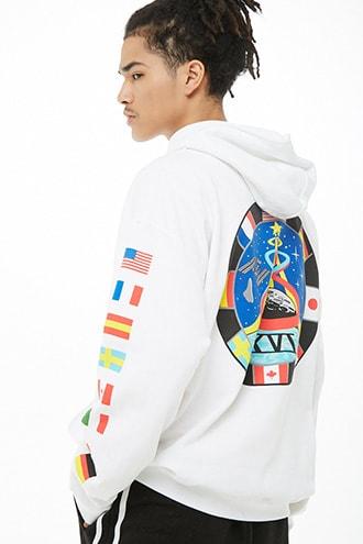 Forever21 Nasa Graphic Fleece Hoodie