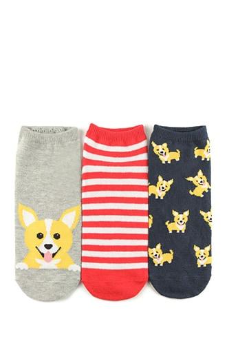 Forever21 Assorted Ankle Socks - 3 Pack