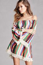 Forever21 Velzera Striped Fringe Dress