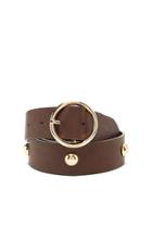 Forever21 Brown Studded Faux Leather Belt