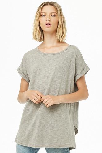 Forever21 Slub Knit Cutout Tee