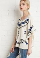 Forever21 Embroidered Poncho Top