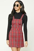 Forever21 Plaid Overall Dress