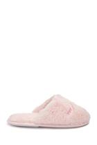 Forever21 Faux Fur Eyelash-embroidered Slippers