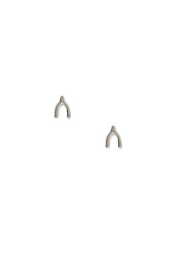 Forever21 Silver Wishbone Studs