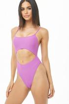 Forever21 Midriff Cutout One-piece Swimsuit