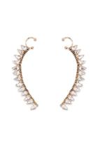 Forever21 Chained Ear Cuff Set (gold/clear)