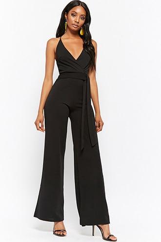 Forever21 Wide-leg Surplice Cami Jumpsuit