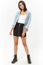 Forever21 Pull-ring Zip-front Mini Skirt