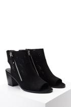 Forever21 Laser-cut Cutout Ankle Boots