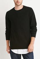 21 Men Thermal Knit Sweater (black)