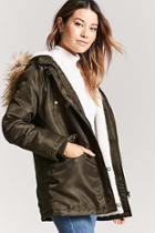 Forever21 Shearling Lined Hooded Parka