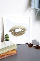 Forever21 Metallic Lip Wall Decor