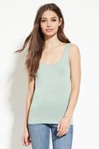 Forever21 Women's  Sage Stretch Knit Tank