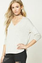 Forever21 Women's  Vented High-low Sweater