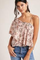 Forever21 One-shoulder Satin Floral Top