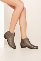 Forever21 Women's  Dark Grey Faux Leather Chelsea Boots