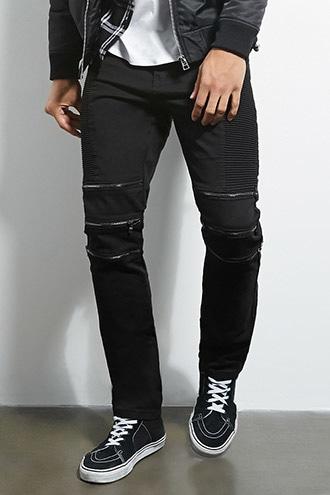 Forever21 Victorious Moto Zip Jeans