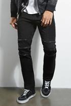 Forever21 Victorious Moto Zip Jeans