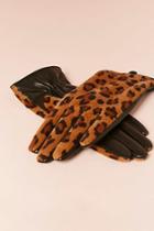Forever21 Faux Fur Leopard Gloves