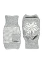 Forever21 Fair Isle Convertible Gloves (grey/cream)
