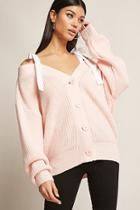 Forever21 Ribbed Open-shoulder Cardigan