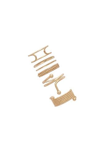 Forever21 Cutout Twisted Midi Ring Set