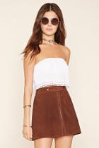 Forever21 Women's  Zippered Leather Mini Skirt