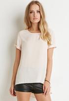 Forever21 Women's  Cuffed-sleeve Top (ivory)