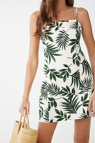 Forever21 Leaf Print Mini Dress