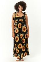 Forever21 Plus Size Sunflower Print Maxi Dress