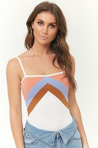 Forever21 Chevron Colorblock Cami