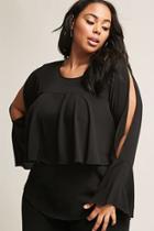 Forever21 Plus Size Textured Bell Sleeve Top