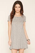 Forever21 Women's  Charcoal Ribbed Knit Mini Dress