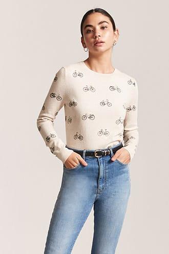 Forever21 Bicycle Graphic Sweater