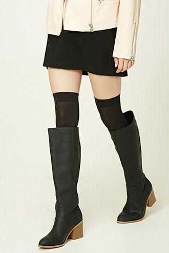 Forever21 Faux Leather Tall Boots