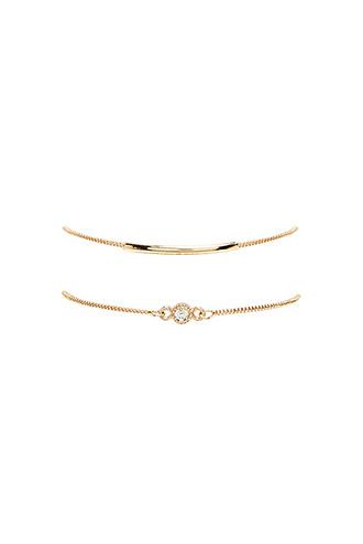Forever21 Ring And Chain Bracelet Set