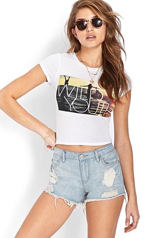 Forever21 No-fuss Distressed Cutoffs