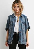 Forever21 Button-front Denim Poncho