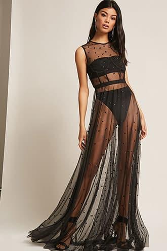 Forever21 Kikiriki Sheer Mesh Dress
