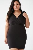 Forever21 Plus Size Surplice Self-tie Mini Dress
