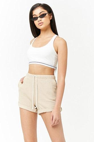 Forever21 French Terry Cuffed Shorts