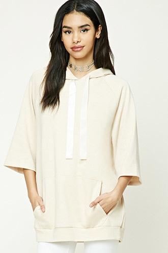 Forever21 Satin Drawstring Hoodie