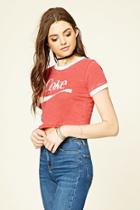Forever21 Women's  Coke Graphic Ringer Tee