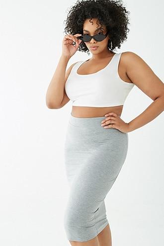 Forever21 Plus Size Knee-length Bodycon Skirt